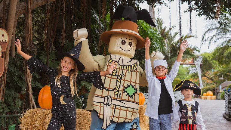 Brick-or-Treat events at Legoland resorts in Florida, California and New York feature exclusive seasonal Lego characters.