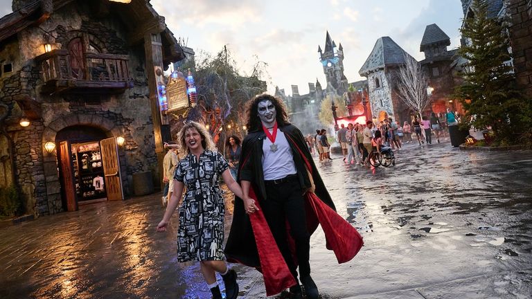 Dark Universe at Epic Universe is themed to Universal’s iconic movie monsters.