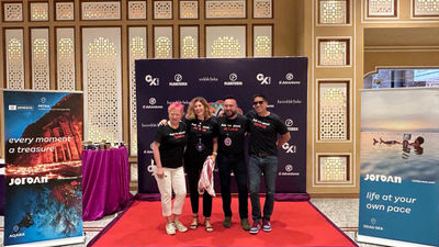Colleagues of Visit Jordan gather at G Adventures GX Summit this year in India, where it was announced that Jordan would be host to the event in 2025.