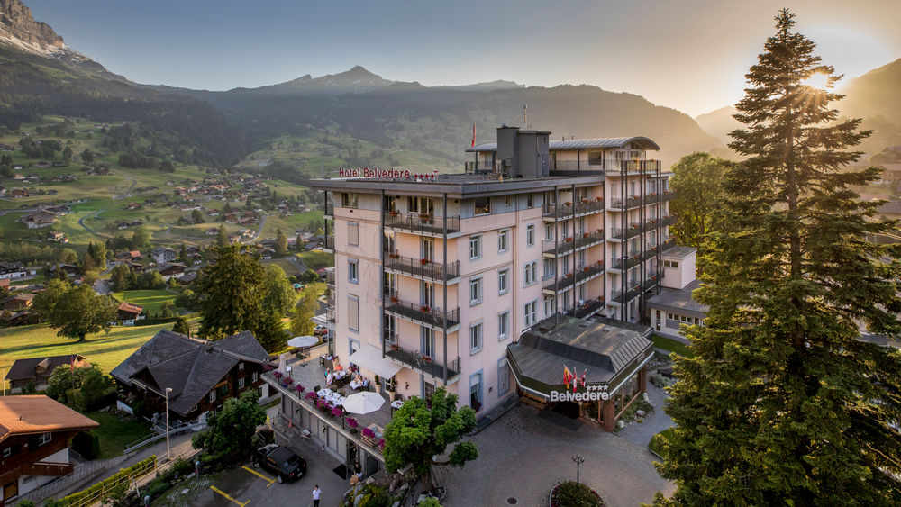 The Belvedere Swiss Quality Hotel Grindelwald offers stunning views of the Swiss Alps.
