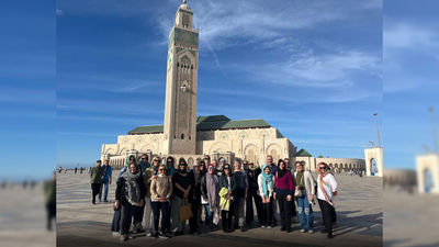 Event attendees toured Moroccan sites such as Hassan II Mosque.