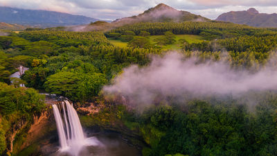 The first-place winner of last year’s photo contest was Julie Patterson, who photographed this aerial view of Kauai’s Wailua Falls at sunrise.