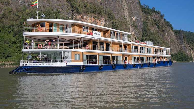 The Avalon Myanmar sails on the Irrawaddy River and includes destinations such as Mandalay and Bagan.