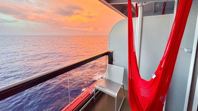 The Sea Terrace cabin category includes a single hammock.