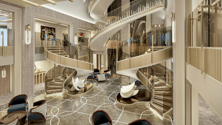 The ship's Starlight Atrium will make a bold visual statement.